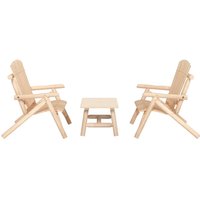 Berkfield Home 3 Piece Garden Lounge Set Solid Wood Spruce in Brown