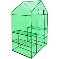 Berkfield Home Walk-in Greenhouse with 4 Shelves in Green