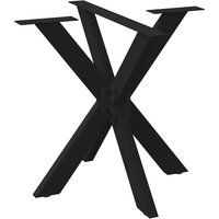 Berkfield Home Dining Table Leg Spider Shape Black 85x85x(72-73) cm Steel