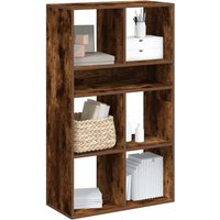 Berkfield Home Book Cabinet Smoked Oak 66x31x112 cm Engineered Wood | Size: 66 x 31 x 112 cm