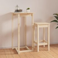 Berkfield Home Bar Table 60x60x110 cm Solid Wood Pine in Brown | Size: 60 x 60 x 110 cm