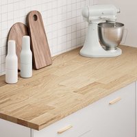 Berkfield Home Kitchen Worktop 140x63.5x2.7 cm Solid Wood Oak Rectangular in Brown