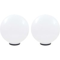 Berkfield Home LED Bowl Lamps 2 pcs Spherical 50 cm PMMA in White