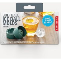 Kikkerland Reusable golf ball ice moulds - set of 2, TPE, makes 5cm ice balls in Green | Size: Large