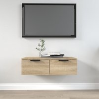 Berkfield Home Wall Cabinet Sonoma Oak 68x30x20 cm Engineered Wood in Brown | Size: 68 x 30 x 20 cm