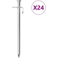 Berkfield Home Tent Pegs 24 pcs 19.5 cm 8 mm Galvanised Steel