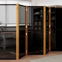 Berkfield Home 5-Panel Room Divider Black 350x180 cm