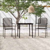 Berkfield Home 3 Piece Garden Dining Set Black