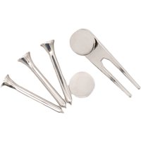 Silver Editions Five Piece Golf Set in Metallic Silver
