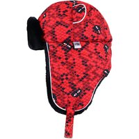 Little Hotdog Watson Arctic Cub Snake Eyes Trapper Hat in Red | Size: 6-12 m