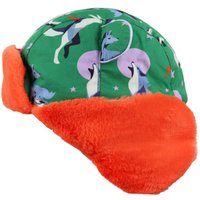 Little Hotdog Watson Arctic Cub Wolf Pack Trapper Hat in Green | Size: 0-6 m