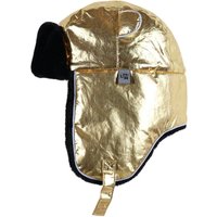 Little Hotdog Watson Arctic Cub Gold Trapper Hat in Metallic Gold | Size: 18-36 m