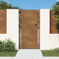 Berkfield Home Garden Gate 105x205 cm Corten Steel in Brown