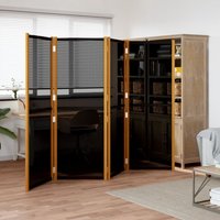 Berkfield Home 4-Panel Room Divider Black 280x180 cm