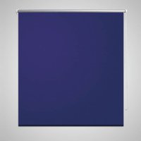 Berkfield Home Roller Blind Blackout 120 x 230 cm Marine in Blue