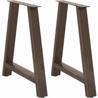 Berkfield Home Coffee Table Legs A-Shaped 2 pcs 70x(72-73) cm Steel in Black
