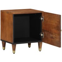 Berkfield Home Bedside Tables Honey brown with gold accents Solid Wood Medium