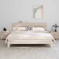 Berkfield Home Bedside Cabinets HAMAR 2 pcs Honey Brown 40x35x44.5cm Solid Wood | Size: 40x35x44.5 cm
