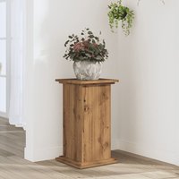Berkfield Home Plant Stand Artisan Oak 33x33x60 cm Engineered Wood in Brown | Size: 33 x 33 x 60 cm