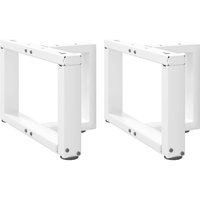 Berkfield Home Coffee Table Legs T-Shaped 2 pcs White 40x25x(30-31) cm Steel
