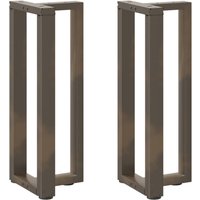 Berkfield Home Console Table Legs T-Shaped 2 pcs Natural Steel 38x25x(72-73) cm Steel in Black