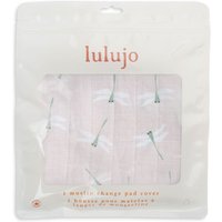 Lulujo Cotton Fitted Crib Sheet - Dragonfly (81cm x 43cm)