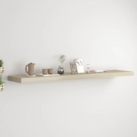 Berkfield Home Floating Wall Shelf Oak 120x23.5x3.8 cm MDF in Brown