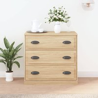 Berkfield Home Sideboard Sonoma Oak 70x35.5x67.5 cm Engineered Wood in Brown