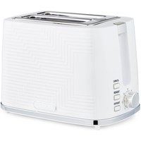 Geepas Opus Collection 2 Slice Bread Toaster with 7 Level Browning Control Crumb Tray Cancel in White