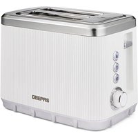 Geepas Arcus Collection 930W 2 Slice Toaster with 7 Browning Levels in White