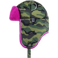 Little Hotdog Watson Arctic Cub Camo Pink Trapper Hat in Green | Size: 3-5 Years
