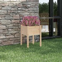 Berkfield Home Garden Planter 50x50x70 cm Solid Pinewood in Brown | Size: 50 x 50 x 70 cm