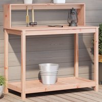 Berkfield Home Potting Table with Shelves 108x50x109.5 cm Solid Wood Douglas in Brown