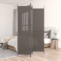 Berkfield Home 3-Panel Room Divider Anthracite 150x200 cm Fabric in Black