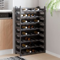 Berkfield Home Wine Rack for 48 Bottles PP Stackable in Black