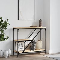 Berkfield Home Console Table Sonoma Oak 88.5x30x75 cm Engineered Wood in Brown