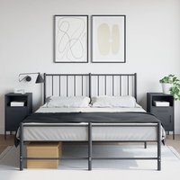 Berkfield Home Bedside Cabinets 2 pcs Anthracite 36x39x68 cm Steel in Black | Size: 36 x 39 x 68 cm
