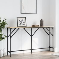 Berkfield Home Console Table Sonoma Oak 140x23x75 cm Engineered Wood in Brown | Size: 140 x 23 x 75 cm