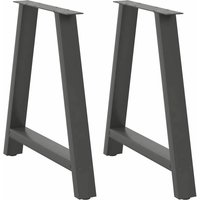 Berkfield Home Coffee Table Legs A-Shaped 2 pcs Anthracite 70x(72-73) cm Steel in Black