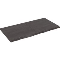 Berkfield Home Wall Shelf Dark Grey 120x60x(2-4) cm Treated Solid Wood Oak in Brown