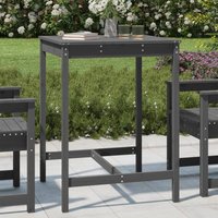 Berkfield Home Garden Table Grey 82.5x82.5x110 cm Solid Wood Pine