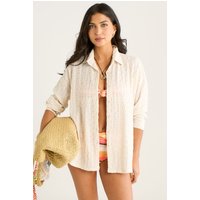 Textured Oversized Long Sleeves Shirt