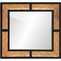 Berkfield Home Bathroom Mirror 60x1x55 cm Solid Wood Acacia in Brown | Size: 60 x 1 x 55 cm