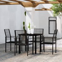 Berkfield Home 5 Piece Garden Dining Set Black