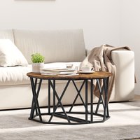 Berkfield Home Coffee Table - Smoked Oak, 80x80x42 cm, Made from Engineered Wood in Brown | Size: 80 x 80 x 42 cm