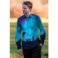 Northern Lights Evolutionary Placement Print Shirt