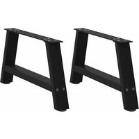 Berkfield Home Coffee Table Legs A-Shaped 2 pcs Black 70x(30-31) cm Steel in Black
