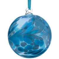 Sienna Glass 10cm Friendship Ball Turquoise in Blue