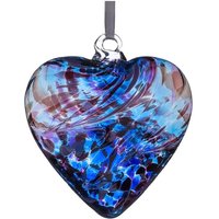 Sienna Glass 8cm Friendship Heart Purple & Blue