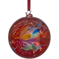 Sienna Glass 10cm Friendship Ball Red in Light Red